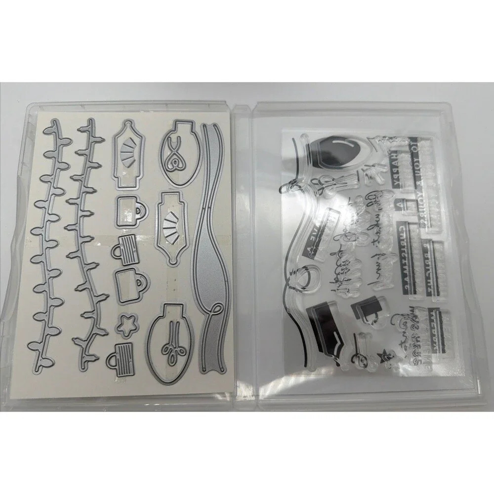 Stampin' Up! MERRY & BRIGHT Christmas Light Ornament Stamp and  Dies set